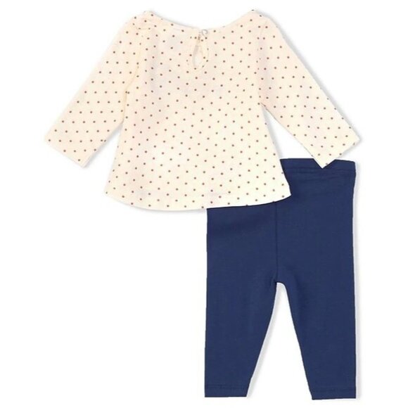 Starting Out Baby Girl 6 Month Long Sleeve Animal Dot Top and Legging Outfit 6M - Picture 2 of 3